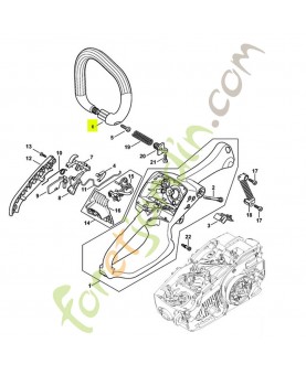 Poignee tubulaire ms 1137-791-1701- Pièce détachée Stihl / Vicking