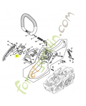 Manette des gaz 1137-180-1501- Pièce détachée Stihl / Vicking