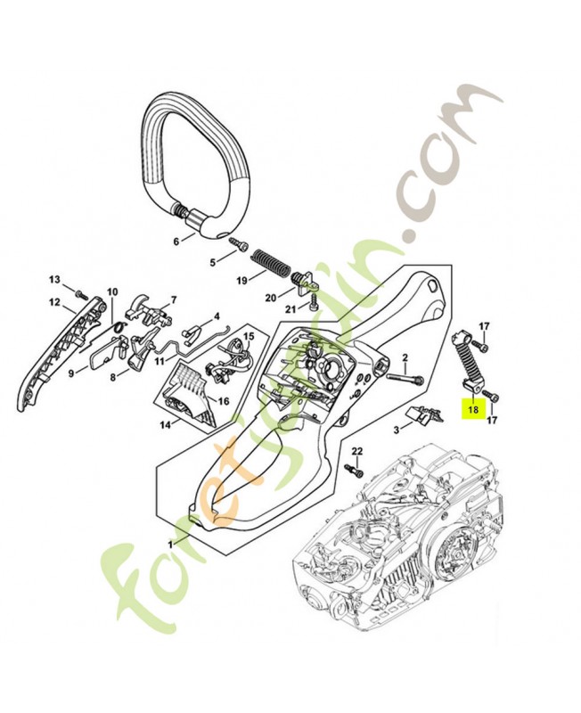 Ressort 1137-790-8300 pour tronconneuse stihl Ressort 1137-790-8300 pour tronconneuse stihl