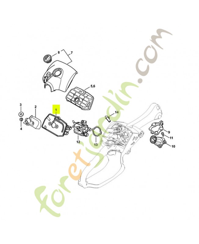 Socle de filtre 1137-141-0903- Pièce détachée Stihl / Vicking