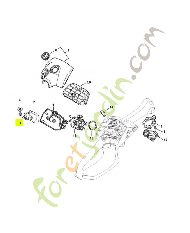 Écrou de sécurite m5 9216-261-0700. Pièce détachée Stihl