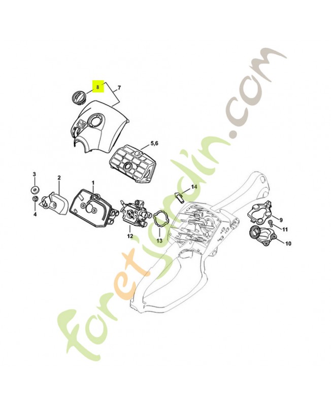 Verrou 1137-141-2301- Pièce détachée Stihl / Vicking