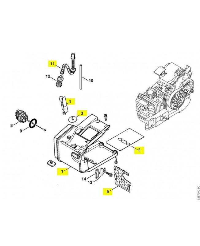 repères 1 à 5-11 carter