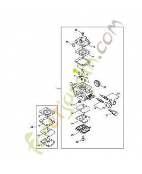 Pointeau d'admission Z000-018-Z000- Pièce détachée Stihl