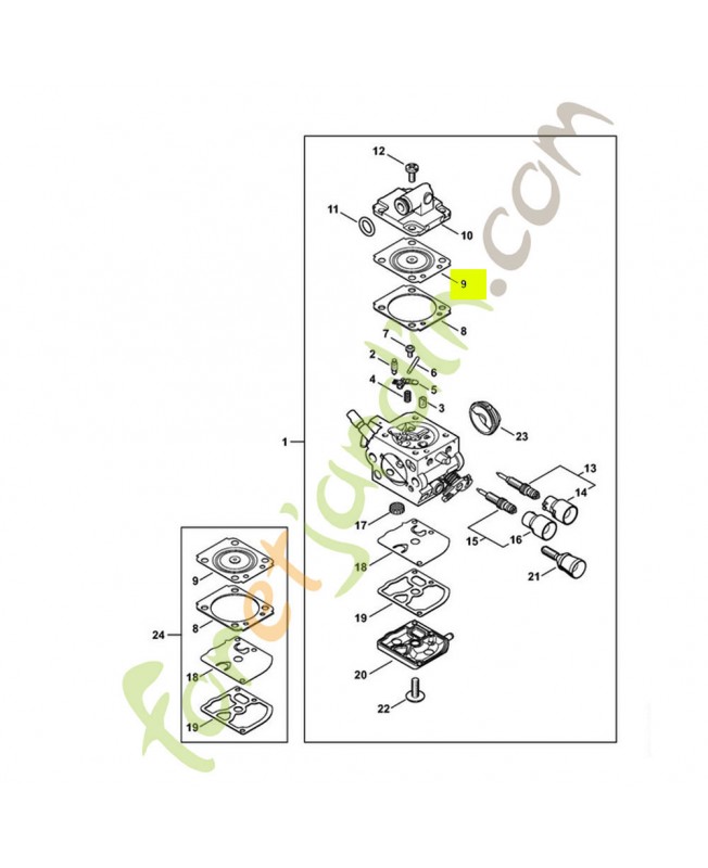 Membrane de réglage 1137-121-4701. Pièce détachée Stihl / Vicking Membrane de réglage 1137-121-4701. Pièce détachée Stihl / Vicking