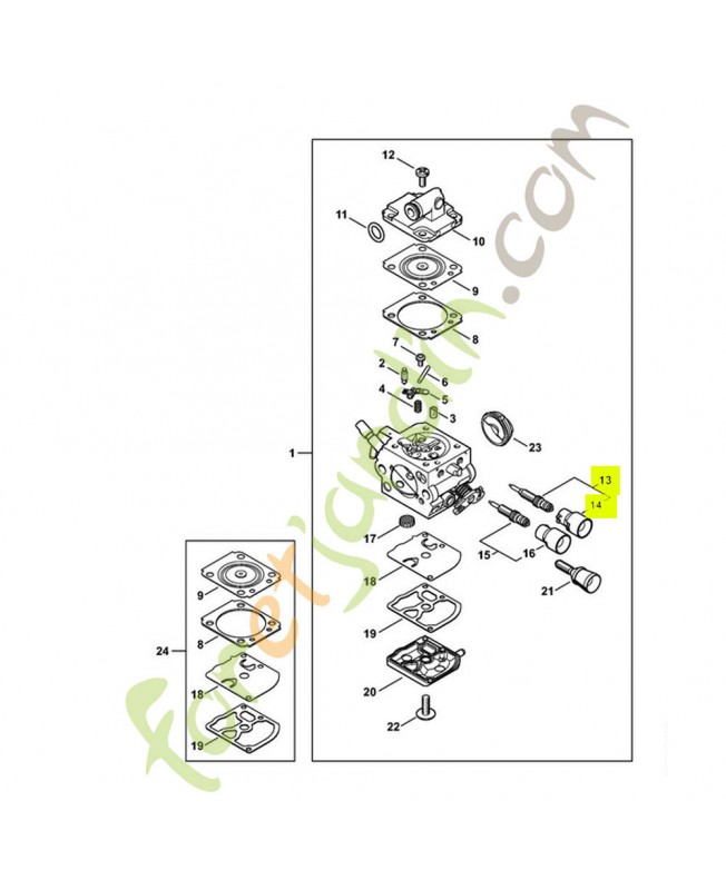Jeu de pièces vis de réglage de richesse Z010-031-K000- Pièce détachée Stihl / Vicking Jeu de pièces vis de réglage de richesse Z010-031-K000- Pièce détachée Stihl / Vicking