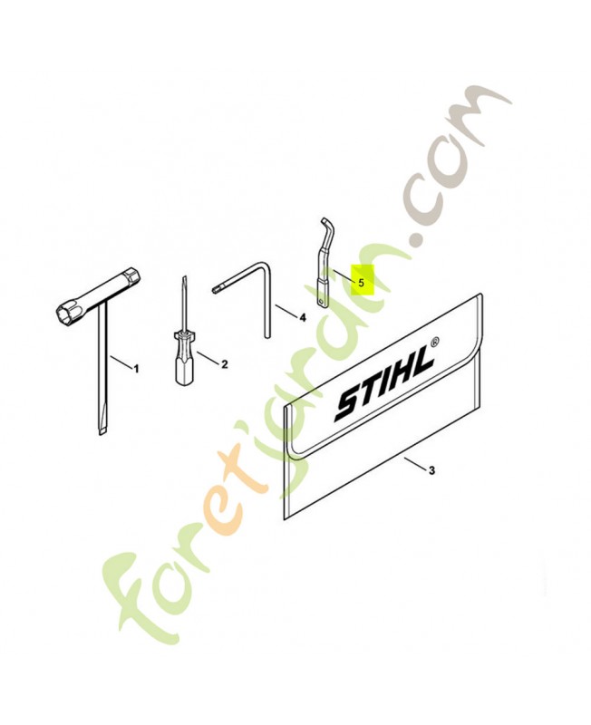 Reglette de butee 0000-893-5905- Pièce détachée Stihl / Vicking