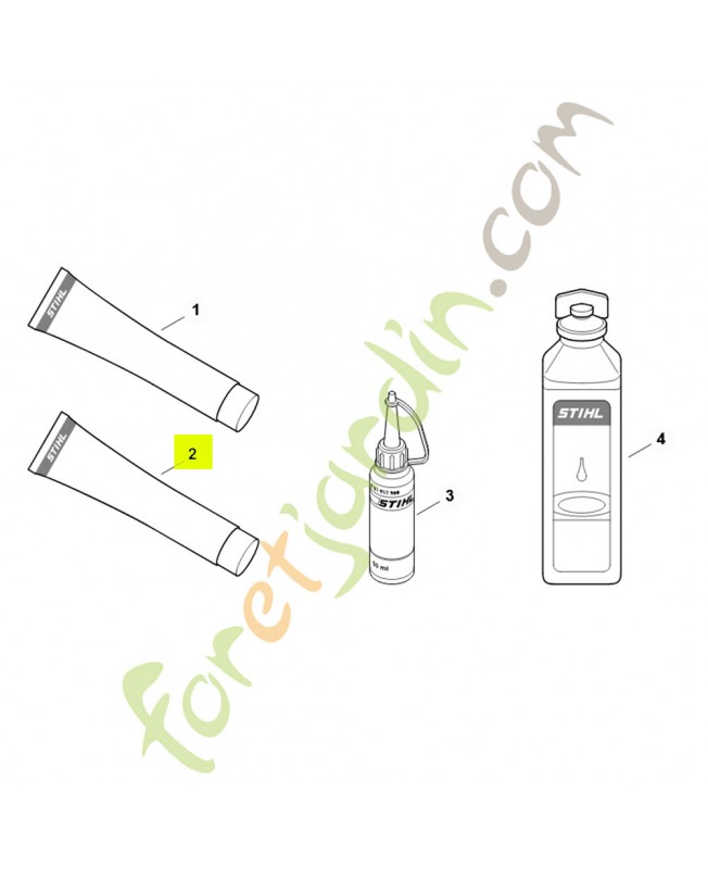 Tube de pâte d'étanchéité HT rouge 0783-830-2000 stihl