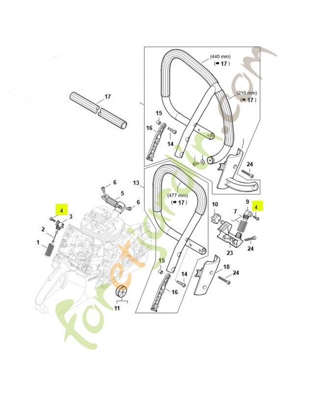 Vis cylindrique is-p5x16 Stihl ref. 9074-477-4130
