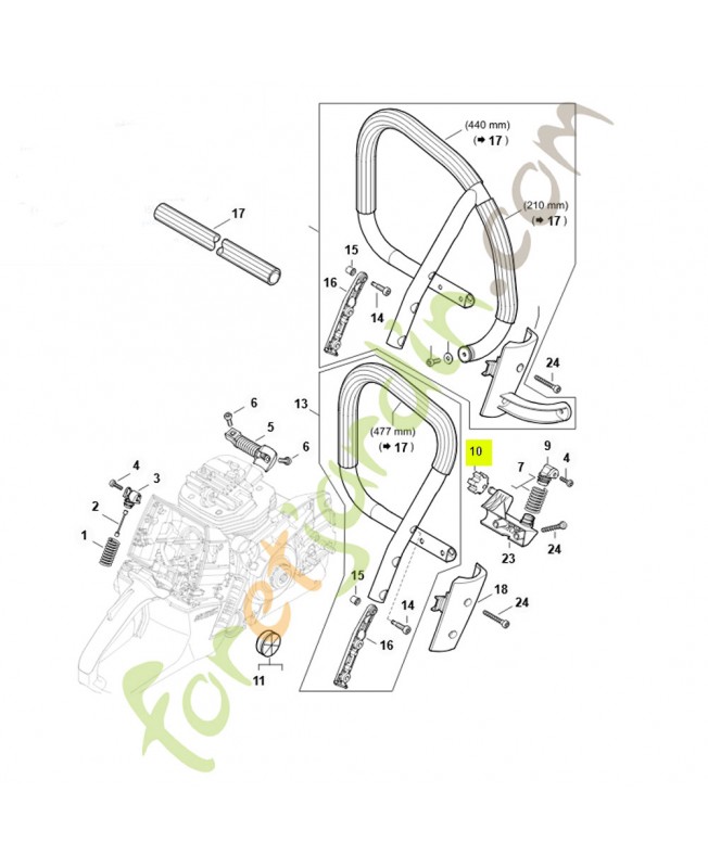 Butoir annulaire Silent bloc Stihl Ref : 1135-791-2800