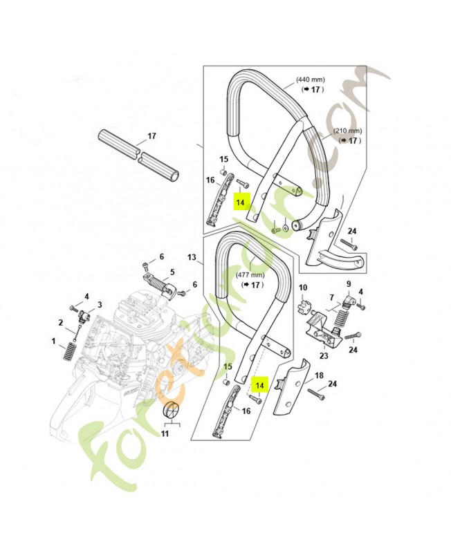 Vis a embase Stihl ref. 1141-791-6100