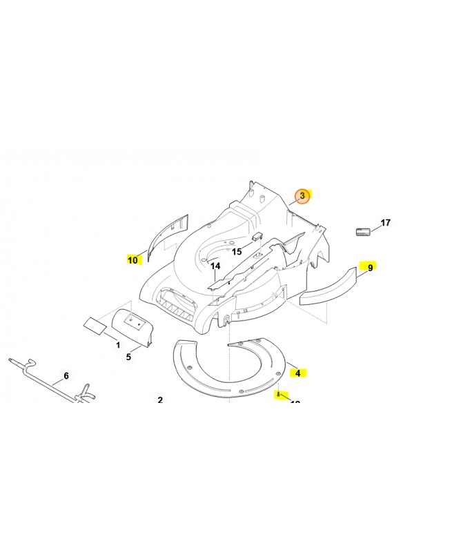 Carter complet 6340-700-8511. Pièce détachée Stihl / Vicking