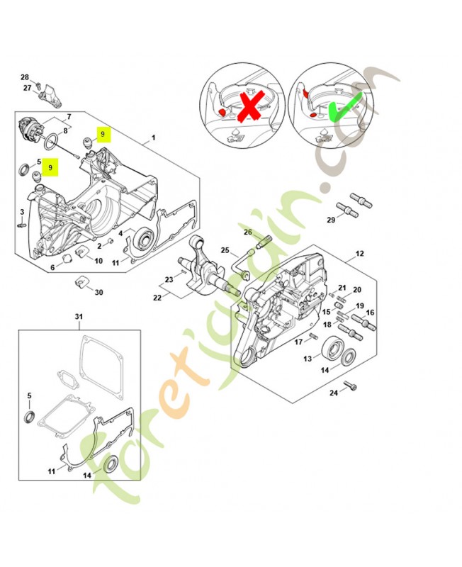 Douille Stihl ref. 1147-080-1701