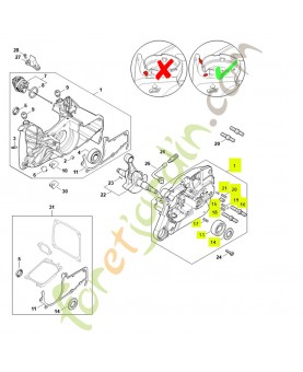 Demi-carter de vilebrequin 1144-020-2924- Pièce détachée Stihl