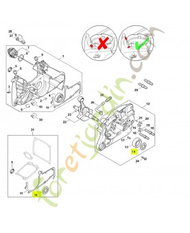 Bague d'etancheite 17x32.9x3.6 stihl ref. 9640-003-1851 Remplace référence 9640-003-1850