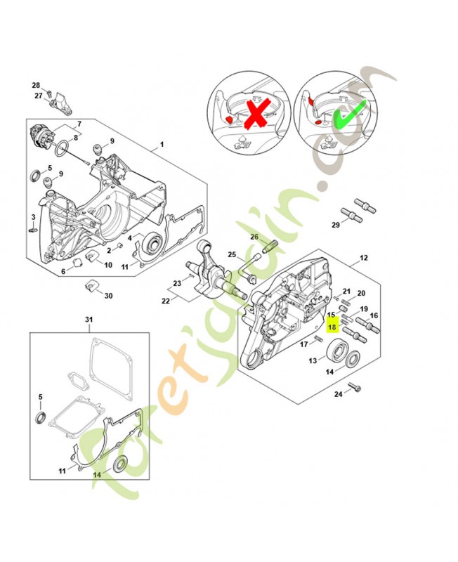 Boulon 1128-162-5200. - Pièce détachée Stihl / Vicking Boulon 1128-162-5200. - Pièce détachée Stihl / Vicking