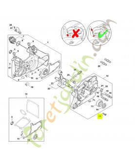 Vis cylindrique is m5 x 20 9022-371-1020. Pièce détachée Stihl