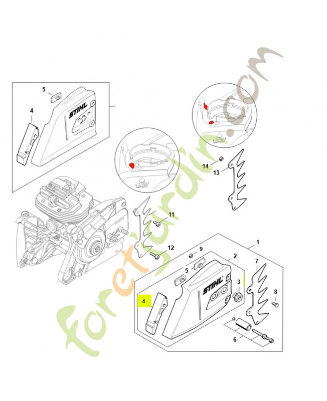 Pièce de protection 1135-656-1500. Pièce détachée Stihl / Vicking