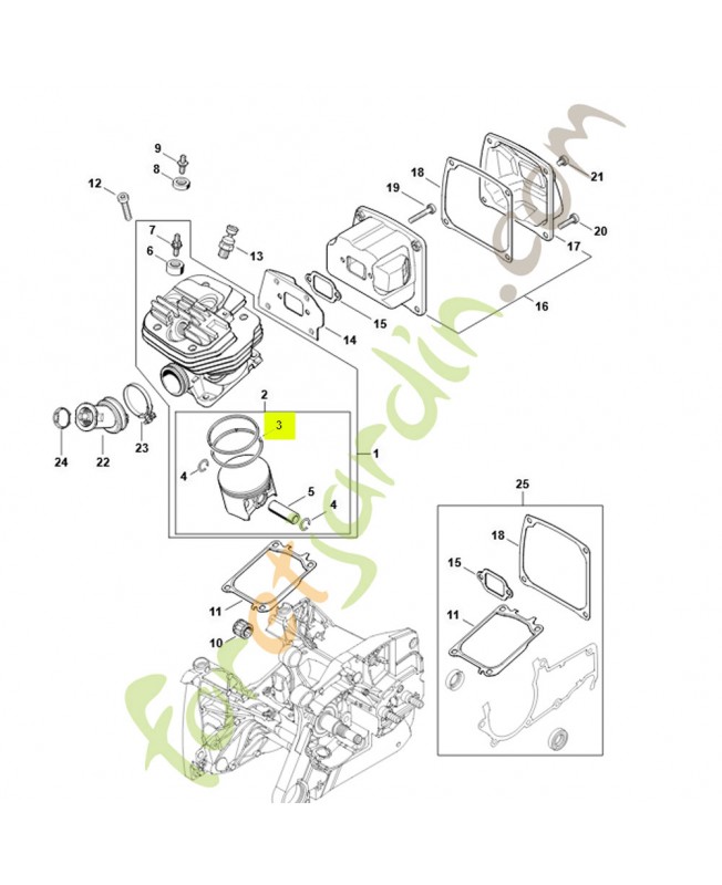 Segment piston d.56x1,2mm 1144-034-3002- Pièce détachée Stihl Segment piston d.56x1,2mm 1144-034-3002- Pièce détachée Stihl
