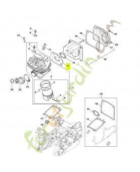 Tole de refroidissement 1144-141-3200- Pièce détachée Stihl / Vicking