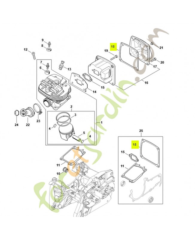 Joint 1144-149-0500 - Pièce détachée Stihl / Vicking