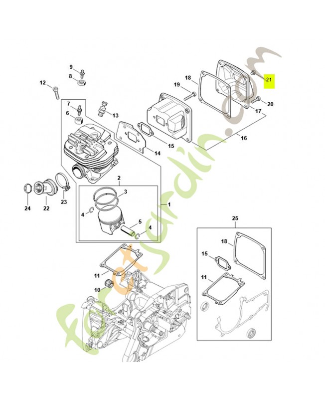 Vis cylindrique is-m 5x16 9022-341-0911. Pièce détachée Stihl / Vicking