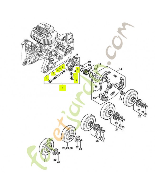 Pompe a huile 1,15mm 1144-640-3200 - Pièce détachée Stihl / Vicking