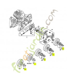 Circlips 8 x 1,3 9460-624-0801- Pièce détachée Stihl