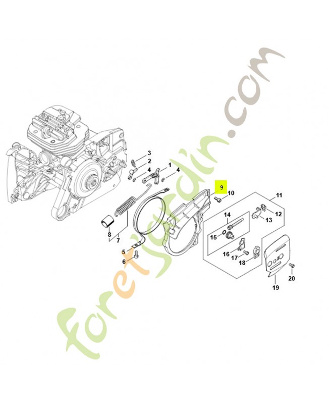 Couvercle 1144-021-1100. Pièce détachée Stihl / Vicking