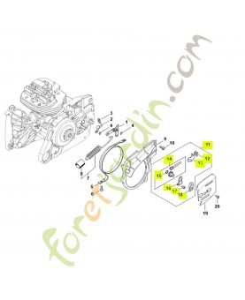 Jeu de pièces de tension de chaîne MA02-007-1002. Pièce détachée Stihl / Vicking