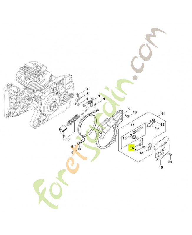 Tôle de recouvrement 1122-664-2200. Pièce détachée Stihl / Vicking