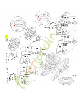 Ecrou de volant magnétique Stihl 9211-260-1340