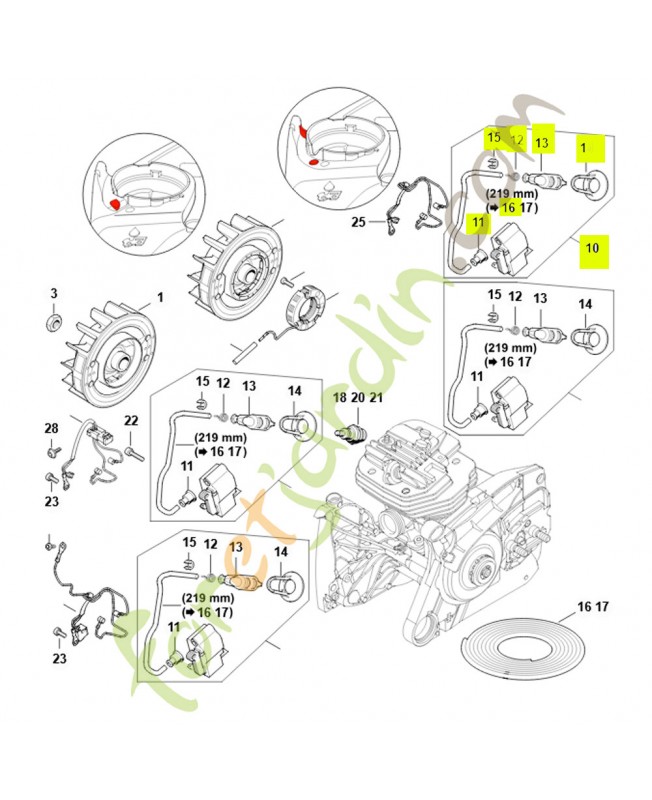 Module d'allumage 1144-400-1309 - Pièce détachée Stihl / Vicking Module d'allumage 1144-400-1309 - Pièce détachée Stihl / Vicking
