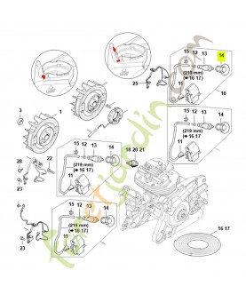 Piece de recouvrement 1128-084-1400- Pièce détachée Stihl / Vicking