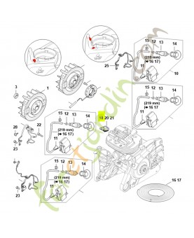 Bougie Les bougies Bosch WSR6F ou NGK BPMR7A.  0000-400-7000 STIHL