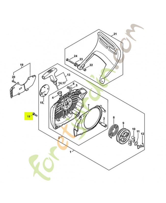 Vis cylindrique is m5 x 20 9022-371-1020. Pièce détachée Stihl
