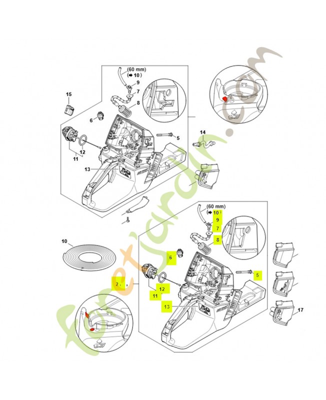 Carter de reservoir 1144-350-0801 - Pièce détachée Stihl / Vicking Carter de reservoir 1144-350-0801 - Pièce détachée Stihl / Vicking