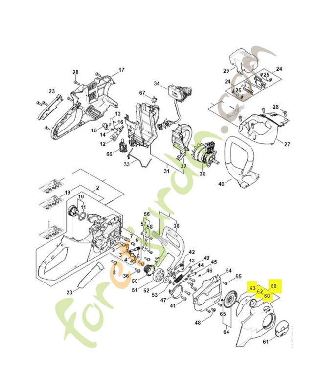 Couvercle de pignon msa 220