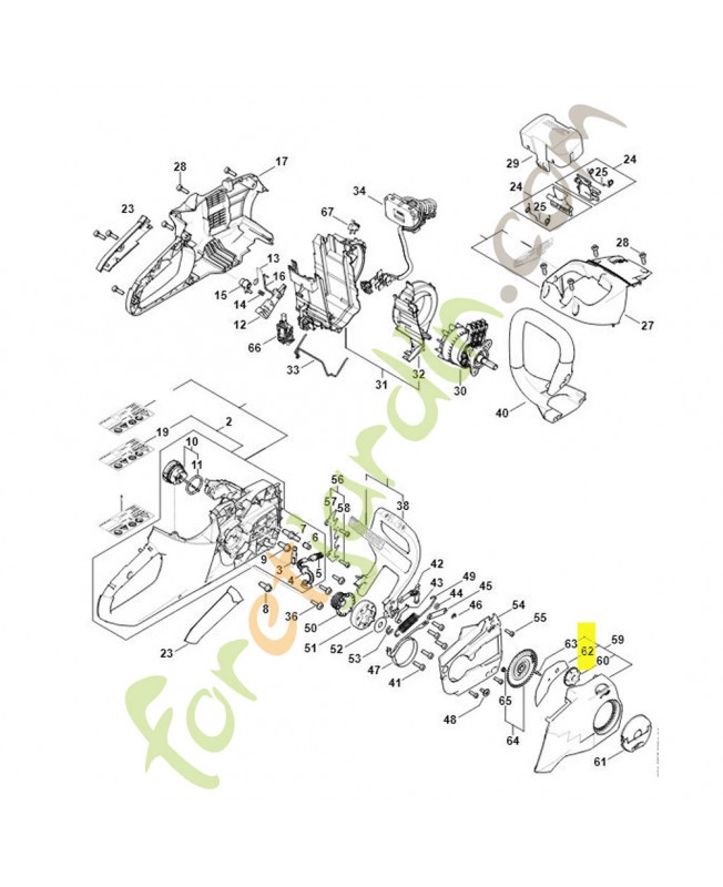 Tôle de recouvrement Stihl réf 1123-648-3800- Pièce de détachée Sithl / Vicking