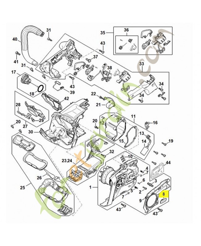 Bande de glissement Stihl Réf 1123-648-6600