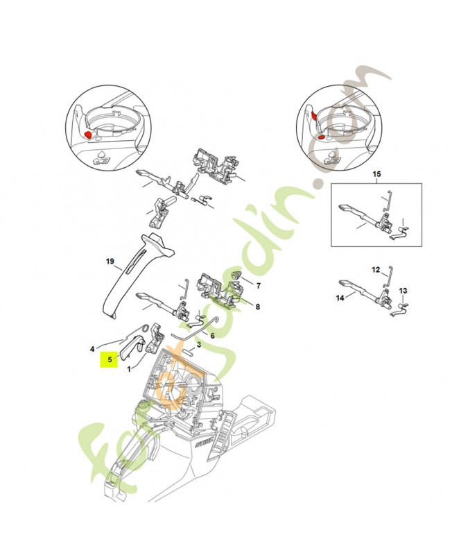 Levier d'arret Stihl  Ref : 1141-182-0800