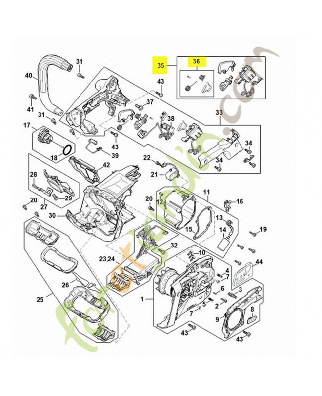 Jeu de pièces gâchette de commande