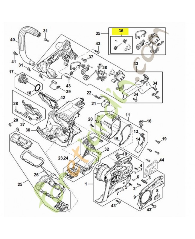 Jeu de pièces ressort