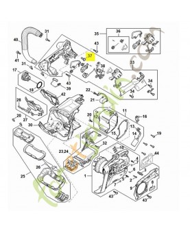 Vis cylindrique is-p6x18 Stihl réf. 9074-478-4420. Pièce de rechange Stihl