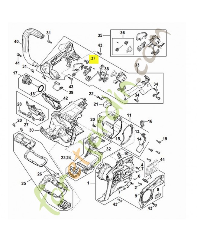 Vis cylindrique is-p6x18 Stihl réf. 9074-478-4420. Pièce de rechange Stihl