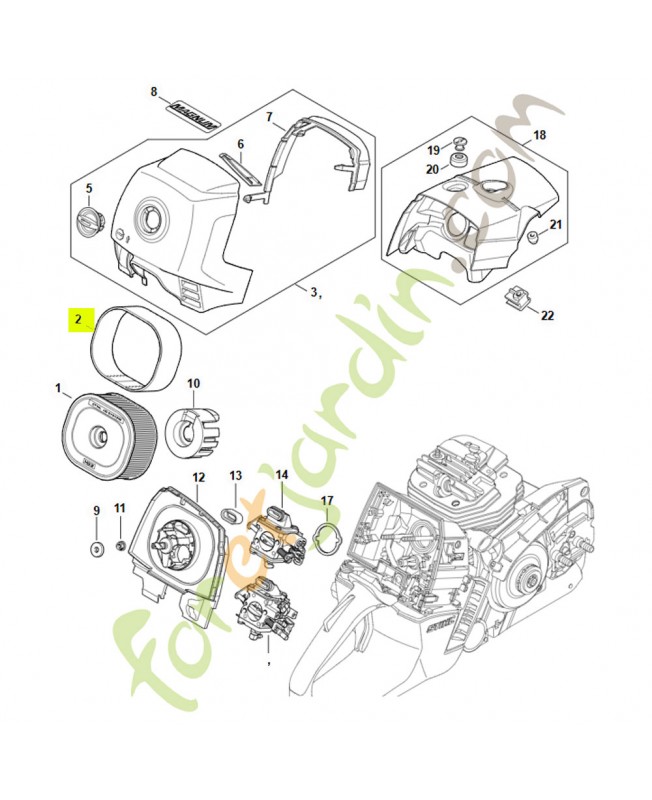 Préfiltre 0000-141-0602- Pièce détachée Stihl Préfiltre 0000-141-0602- Pièce détachée Stihl