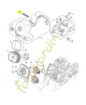 Autocollant magnum 0000-967-1593- Pièce détachée Stihl