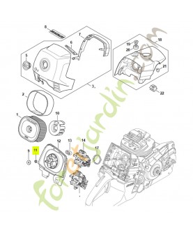 Écrou de sécurite m5 9216-261-0700. Pièce détachée Stihl