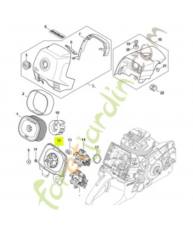 Socle de filtre 1144-140-1200. Pièce détachée Stihl