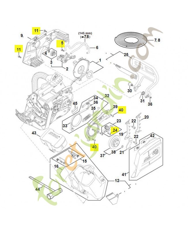 Vis cylindrique is m4 x 12 stihl réf : 9022-313-0660